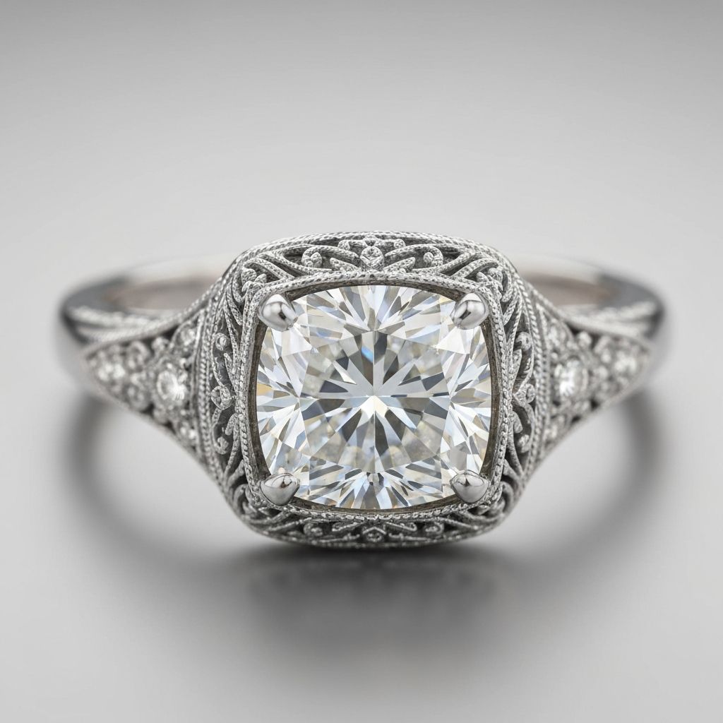 Cushion Cut Vintage Ring